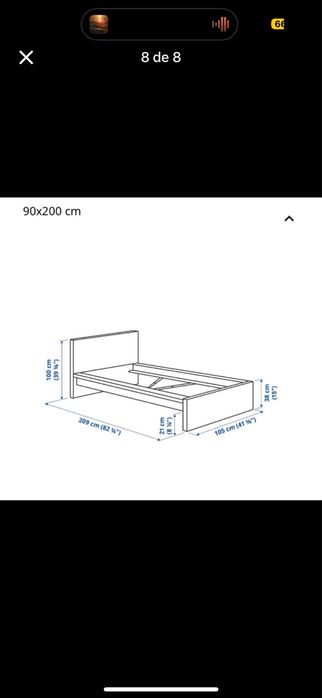 cama Malm preta ikea