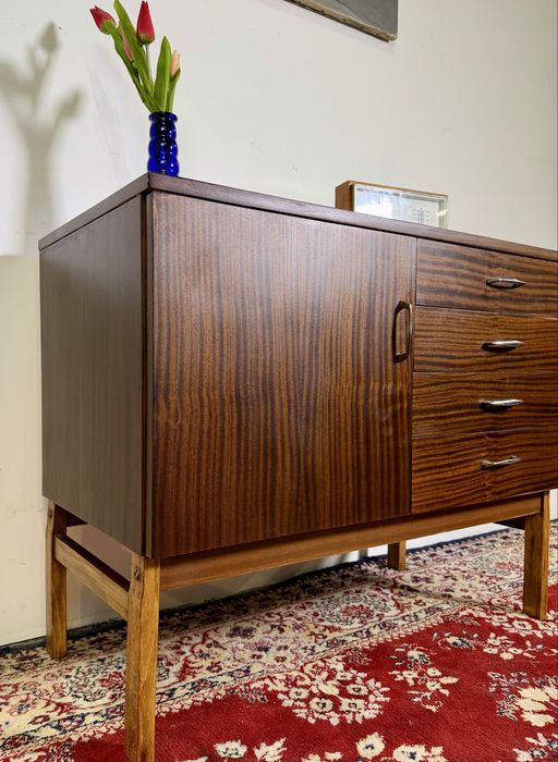 Komoda PRL 80-tka  Kieleckie FM lata 70 machoń mat vintage retro