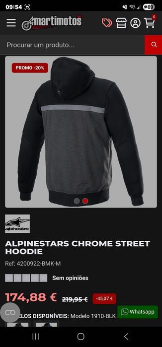 Casaco mota AlpineStars tam. L