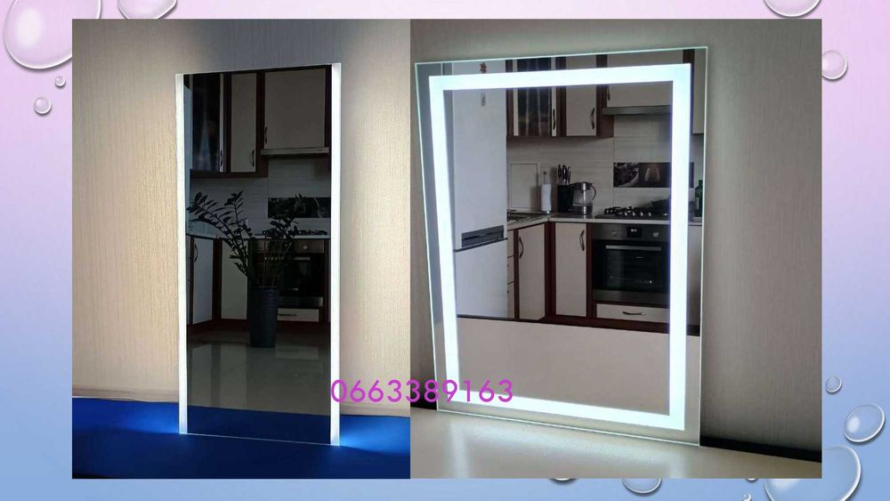 Дзеркало з LED підсвіткою в ванну кімнату Зеркало с подсветкой в ванну