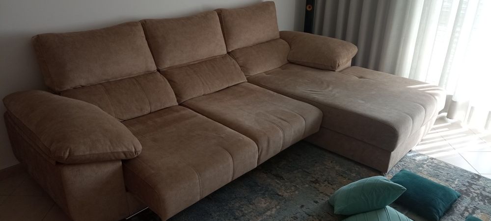 Sofá de 3 lugares com chaise long