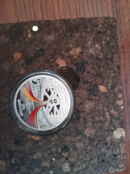 Conjunto de 2 moedas prata proof em estojo certificado