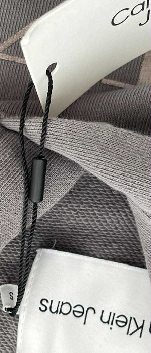 Calvin Klein Jeans Monogram - Bluza s 36 szara 36 s oversize