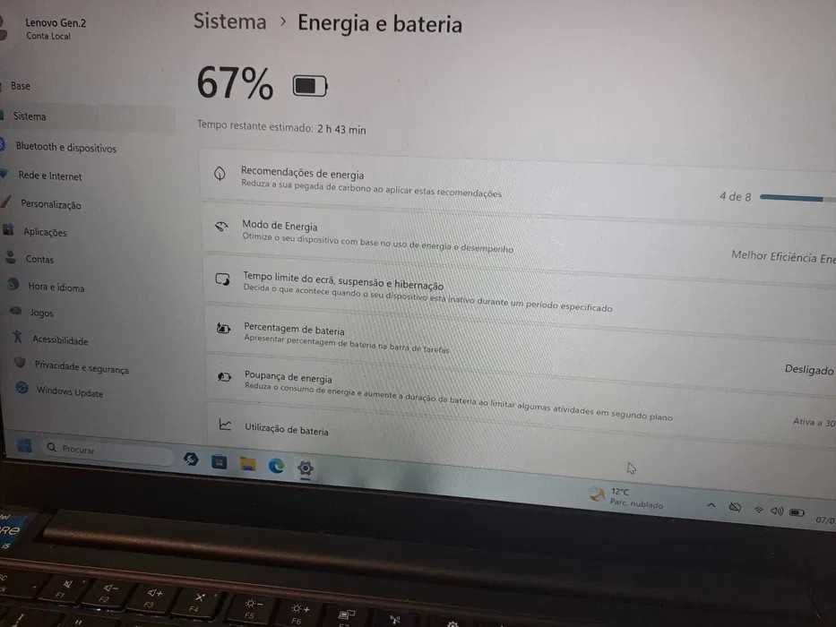 Lenovo E14 Gen.2 Proc I5 1135G7 11ªGer 8Gb Ram Disco 256 Gb c/Novo c/Garantia