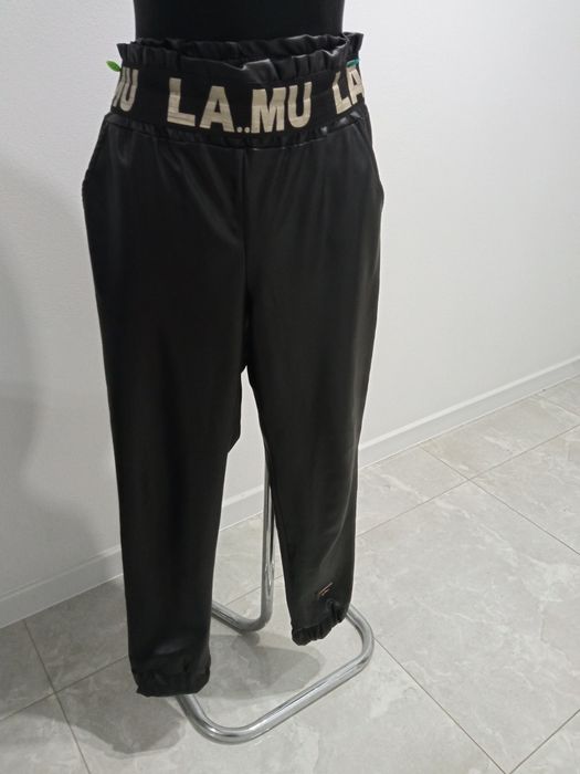 Spodnie z eko skóry rozm xl czarne La..mu