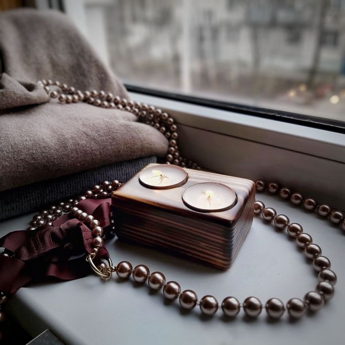 Деревянные подсвечники ручной работы