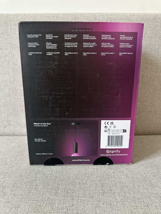 Philips hue Lightguide - oprawa wisząca do żarówki e27