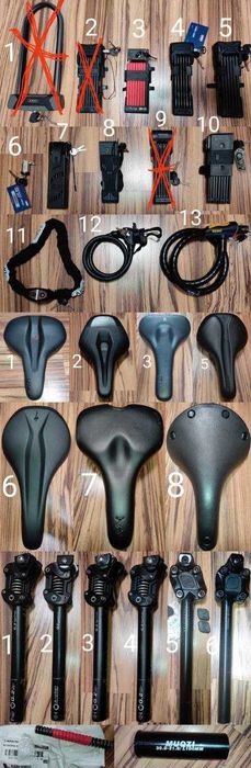 Велозапчастини та велоаксесуари б/у