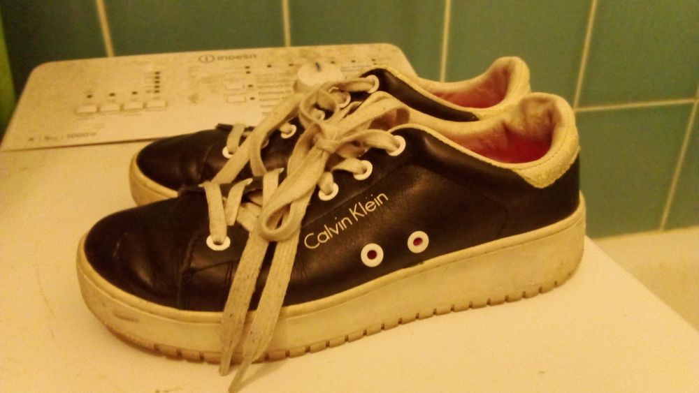 Skórzane trampki Calvin Klein