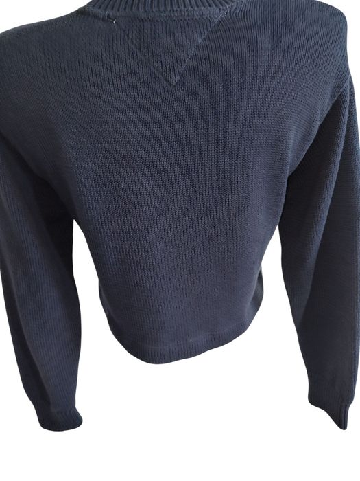 Markowy krótki sweter sweterek Tommy Hilfiger r S/M granatowy