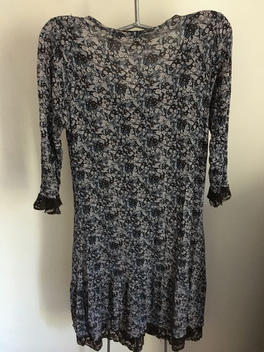 Vestido meia estação padrão floral - M