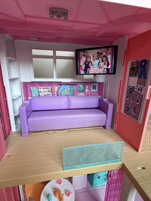 Domek barbie dreamhouse GNH53 zjezdzalnia i winda + akcesoria