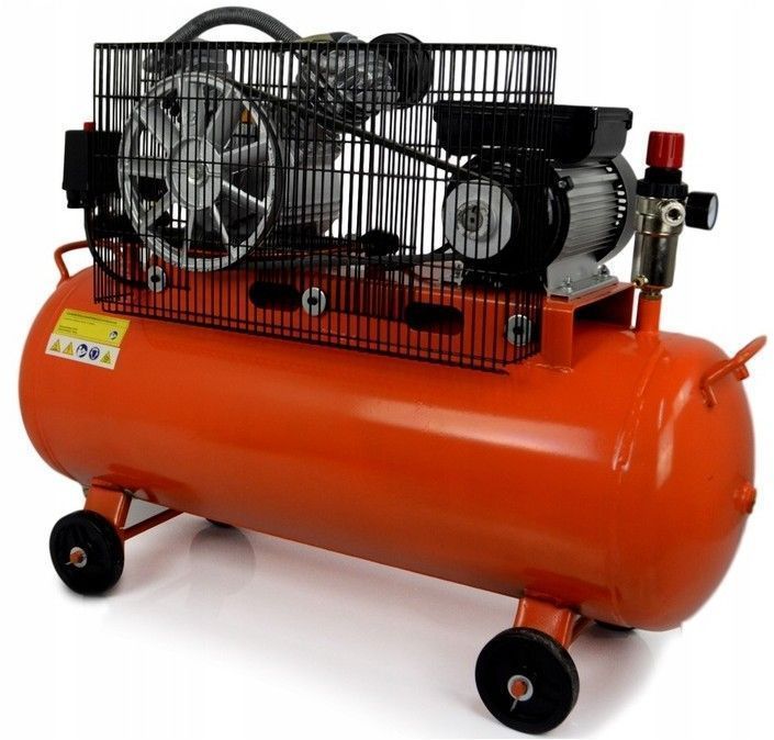 Компрессор поршневый Schwarzbau 100 литров компресор ремінний