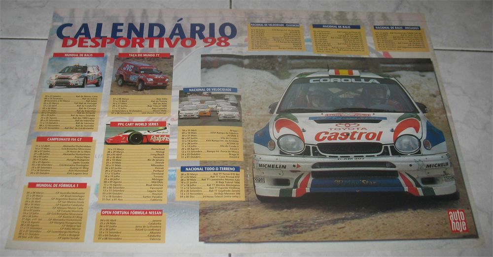 Poster - Toyota Corolla WRC - Vencedor Monte Carlo 1998 - Carlos Sainz