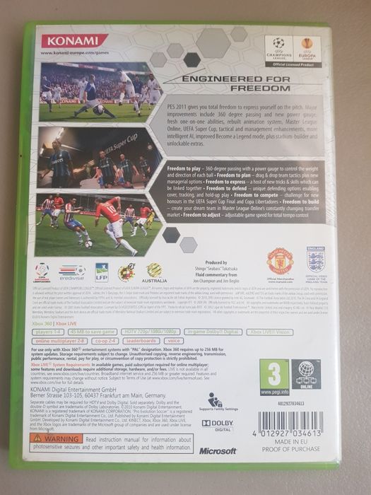 Gra xbox 360 pess 2011