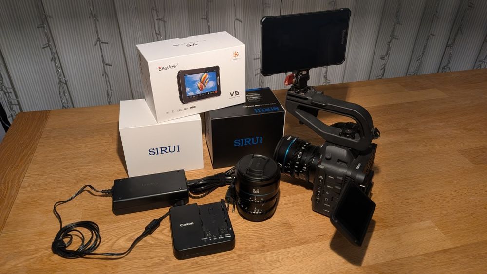 Canon EOS C70 + Sirui Nightwalker + Monitor + Luz — kit completo para vídeo cinematográfico