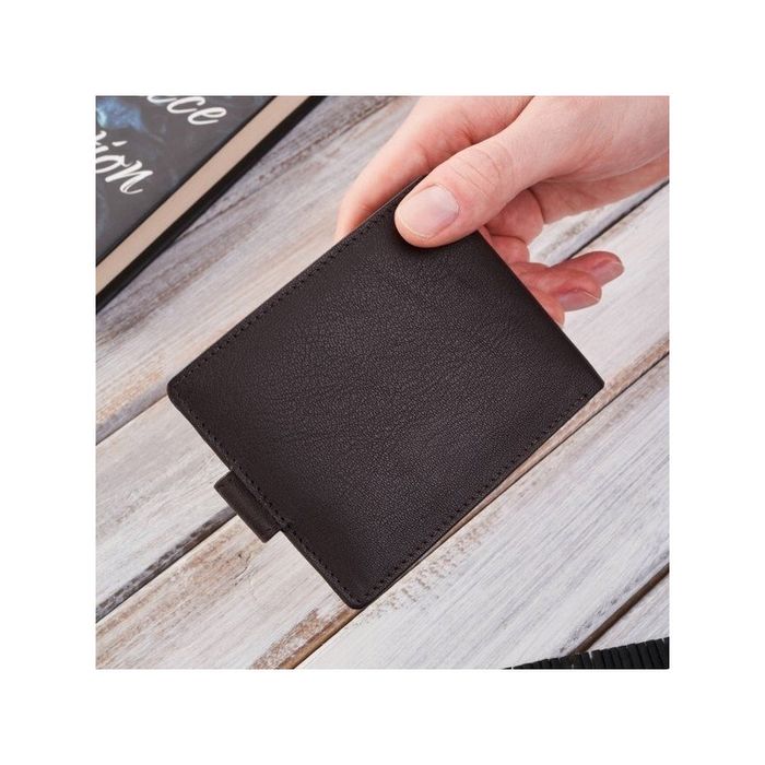 Portfel męski mały skórzany brązowy RFID Brodrene G-109MN/BR