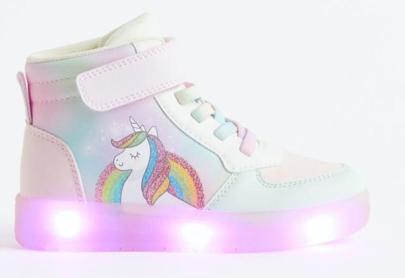 Unicorn, jednorożec, buty świecące podeszwa led, diody NOWE 27