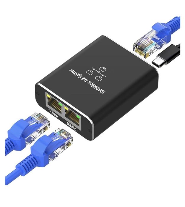 LAN RJ45 splitter 1 para 2