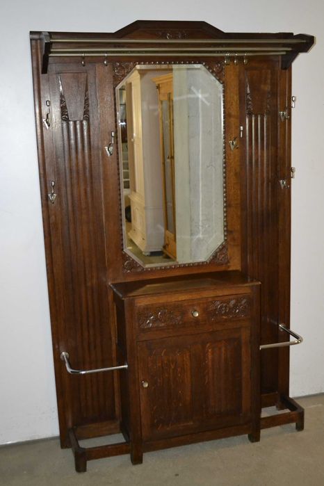 wieszak / garderoba artdeco . 1920 . dąb