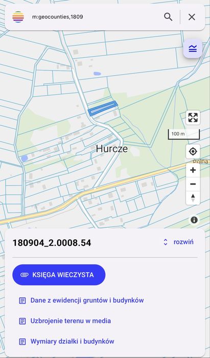 Działka w miejscowości Hurcze