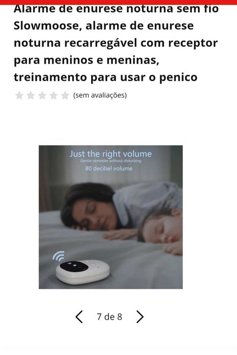 Alarme Enurese Noturna para Crianças e Idosos