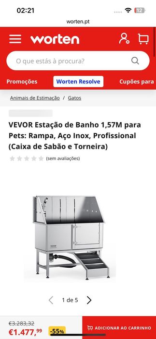 Estação de banho para cães