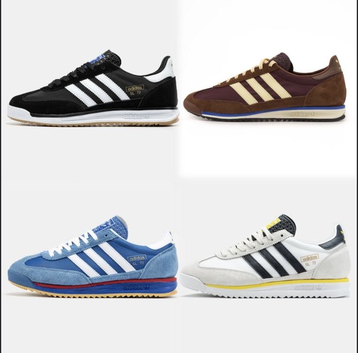р40-45 Кросівки Adidas Sl 72 Blue Black Brown White Yellow Green