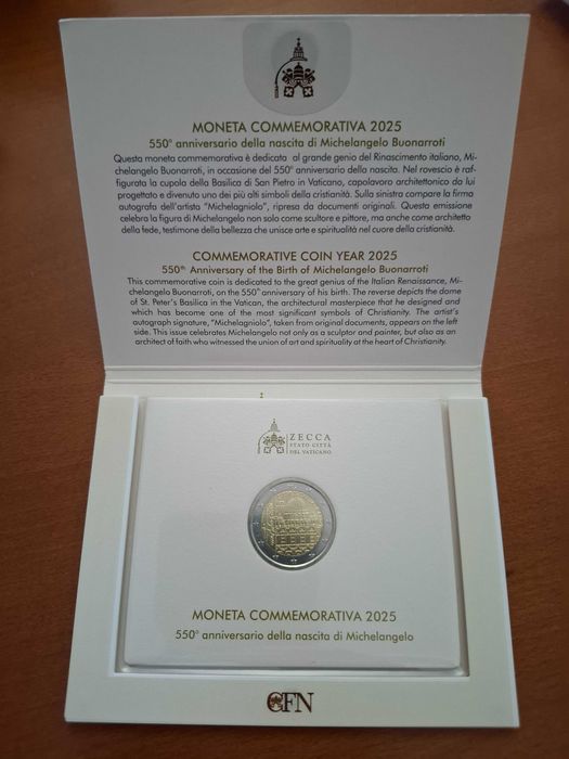 Moeda 2€ vaticano 2025