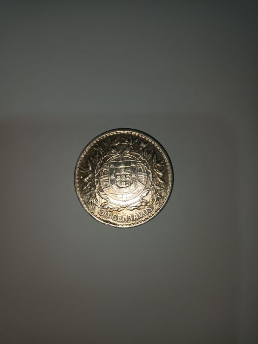 Moeda muito antiga de 50 centavos de 1912