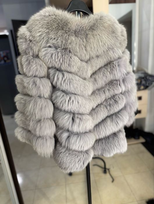 Меховая шубка писец трансформер песцовая желет шубка песец желетка