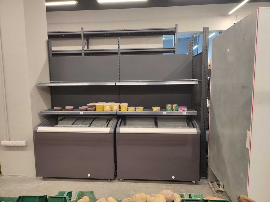 Торгові стелажі. Магазин під ключ. Холодильне обладнання. Вітрини