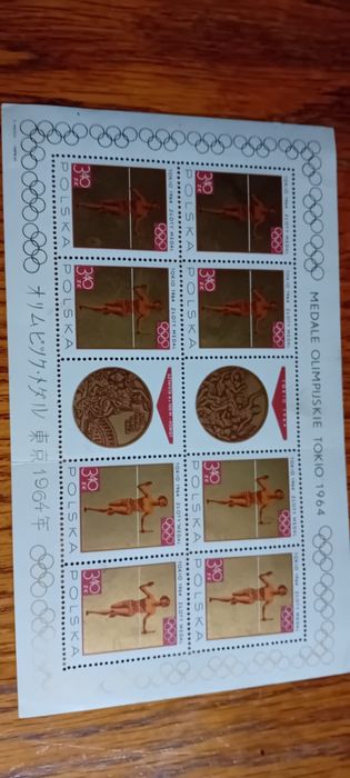 Znaczki , Olimpiady Tokio 1964 r