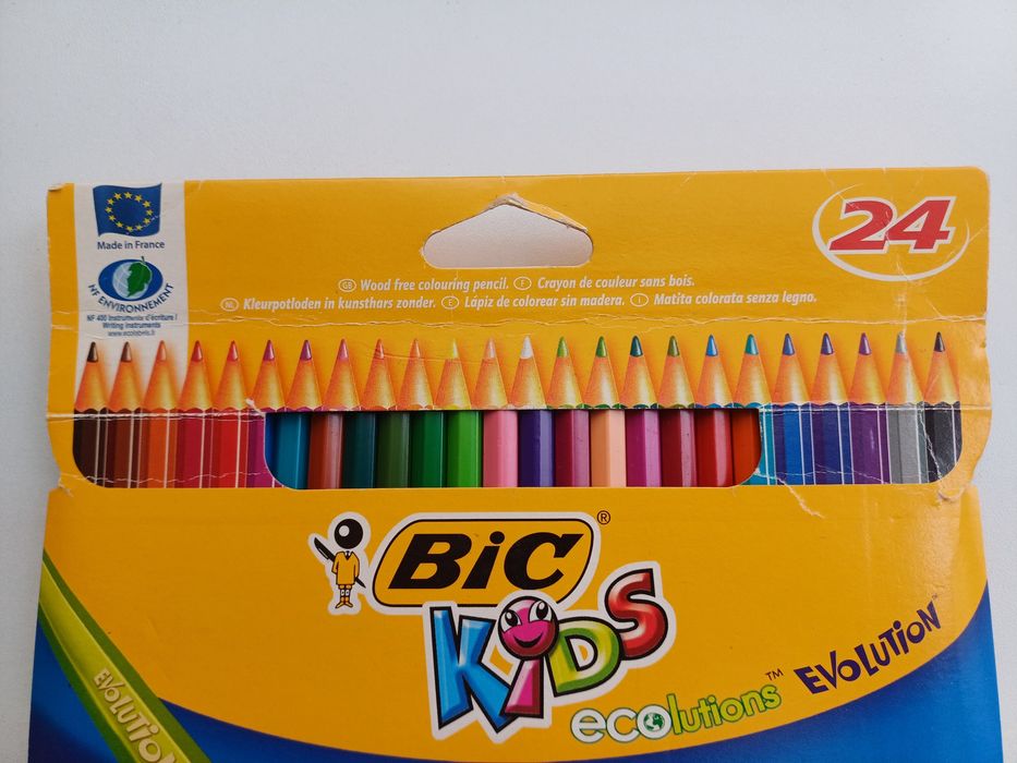 Conjunto de 24 lápis de cor BIC Kids - NOVO
