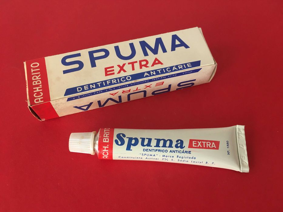 Rara Pasta de Dentes Spuma Extra da Ach Brito Anos 60 Nova