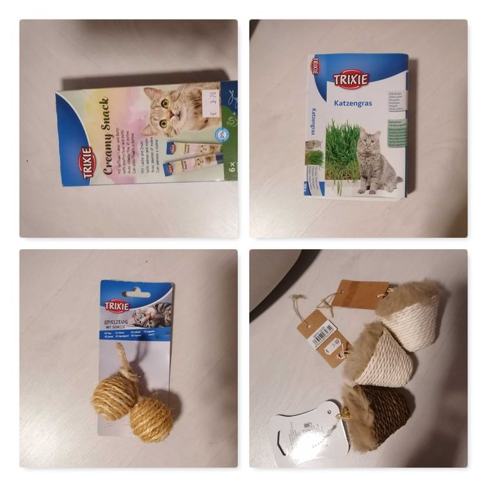 Acessórios para gato NOVOS (recheio de loja)