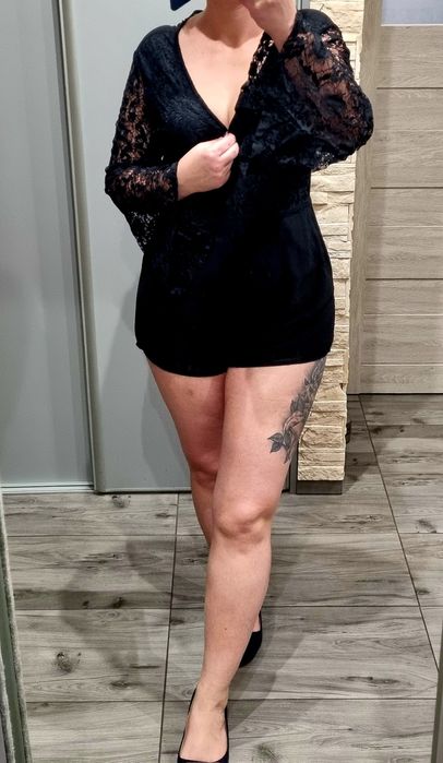 Kombinezon krótki letni czarny 38 M