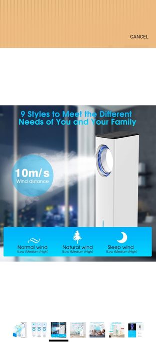 Ventilador Climatizador de Ar Evaporativo Fychuo 4-em-1