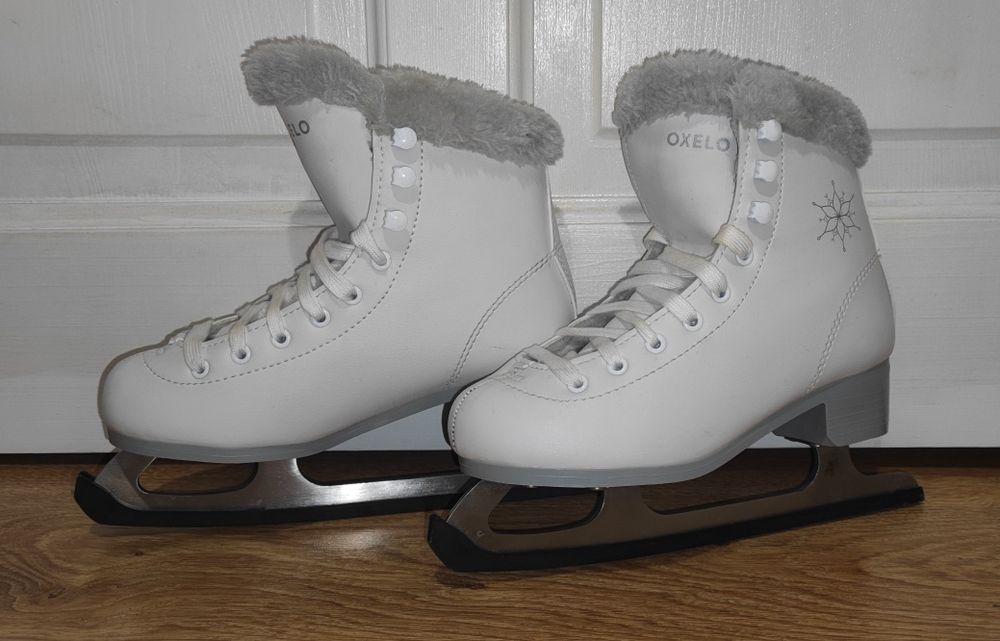 Łyżwy oxelo dziewczęce ocieplane futerkiem