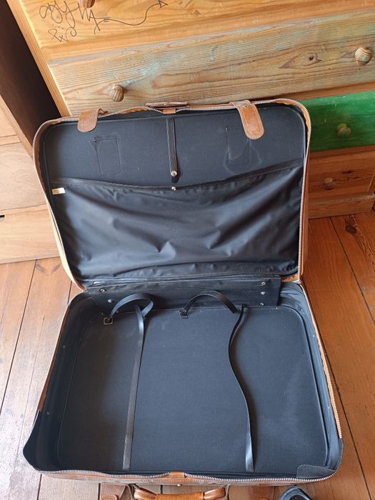 Mala Vintage Couro Castanho