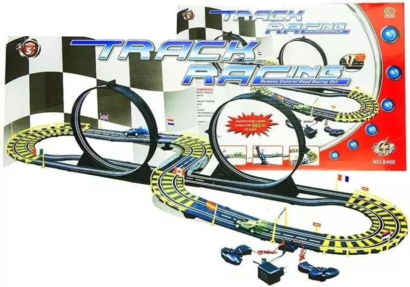 Tor samochodowy Track Racing dwa auta 565cm. Lean Toys