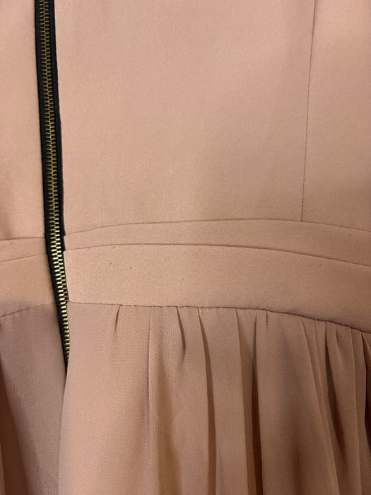 Elegancka suknia długa sukienka maxi brudny róż na wesele