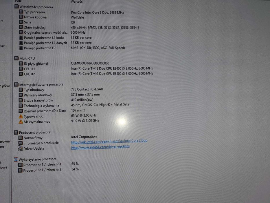 Komputer Intel Core 2 Duo 4GB RAM 240GB SSD + 160GB HDD Radeon HD4870