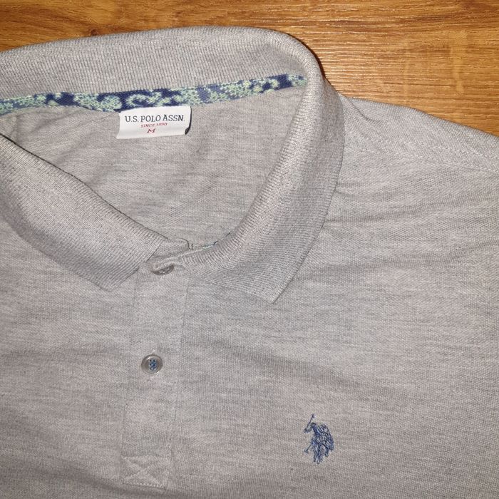 Ussn polo ralph lauren поло футболка чоловіча сіра