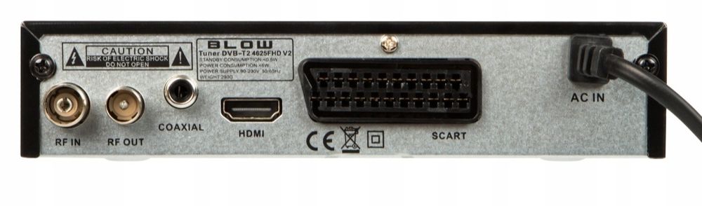 Tuner Dekoder DVBT2 TV Naziemnej DVB-T2/C HEVC H.265 HDMI USB PVR EPG