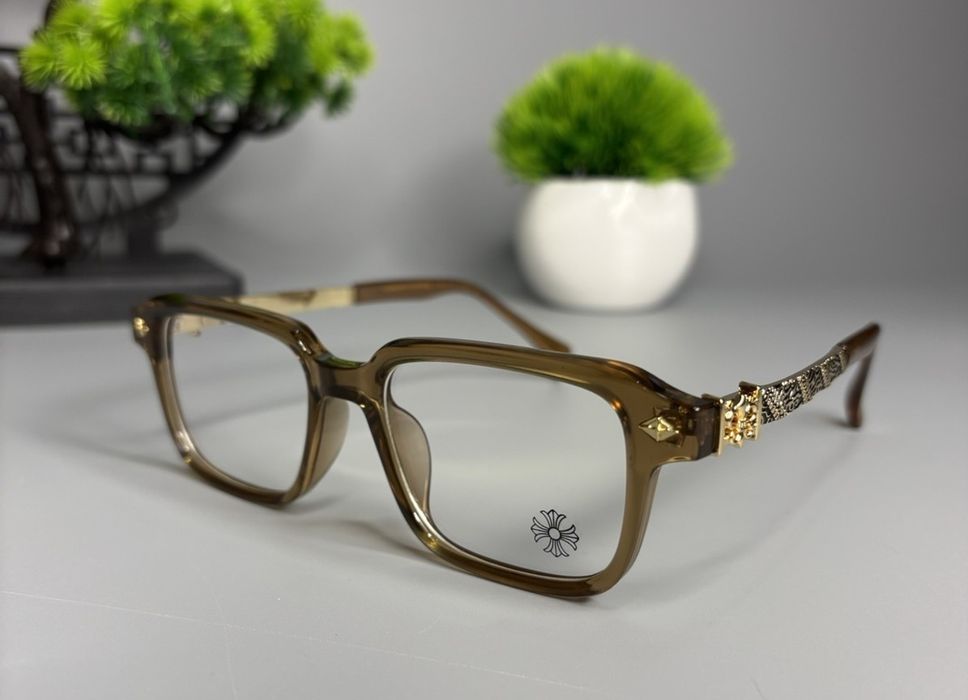 Окуляри chrome hearts  black+gold