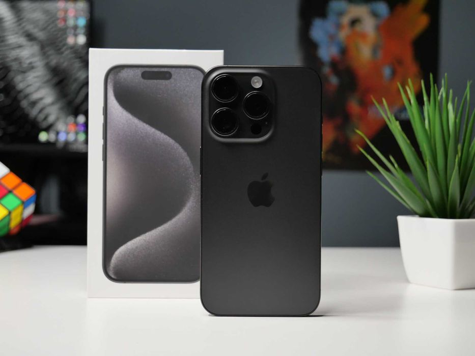 iPhone 15 Pro Max 1TB Czarny Tytan | Komplet | Bateria 88%