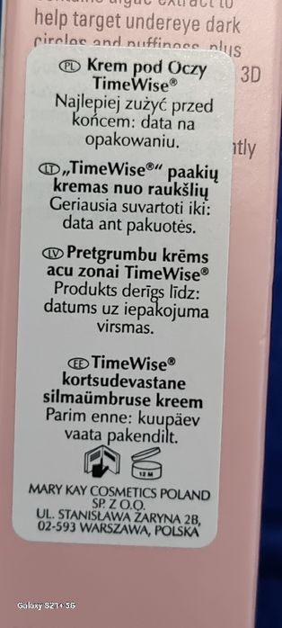 Krem pod oczy przeciwzmarszkowy.nowy.  Super promocja termin 07,27r