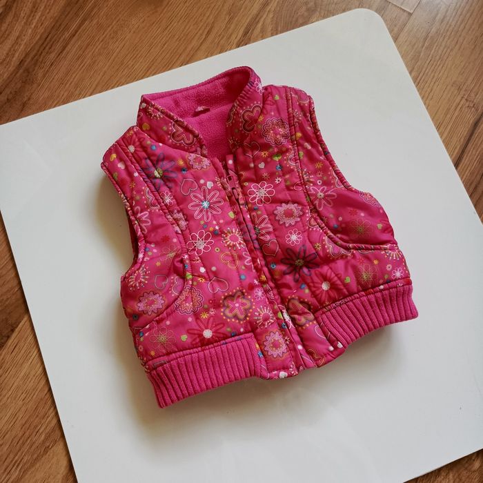 Różowy bezrękawnik dziecięcy kamizelka 92 cm
