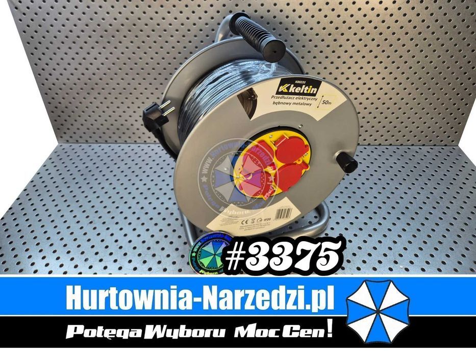 Przedłużacz elektryczny bębnowy 3 x 2,5 mm² 50m Przedłużacz elektryczny 50m przedłużacz bębnowy 50m przedłużacz na bębnie 50m przedłużacz 50m